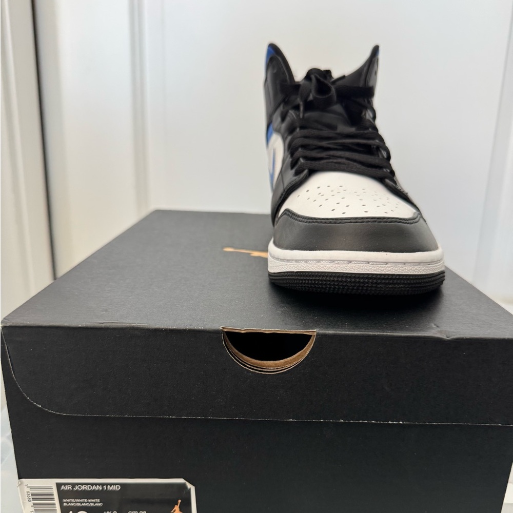 Jordan Black and White High-Top Sneakers